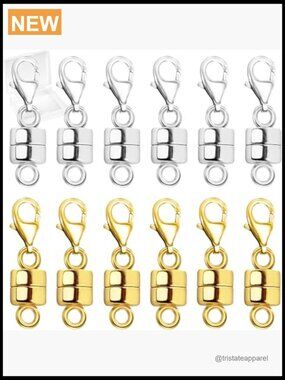 Magnetic Necklace Clasps with Lobster Claw - DIY Jewelry Making Findings Set of